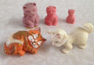 Assortment of toy cats