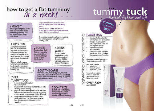 Firm and lift your tummy and legs with TUMMY TUCK. Receive FREE Rescue Circulation
