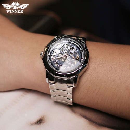 Real Mechanical Watch with Moving Gears
