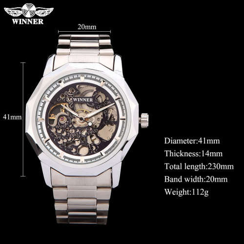 Real Mechanical Watch with Moving Gears
