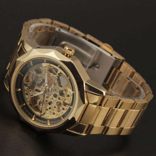 Real Mechanical Watch with Moving Gears