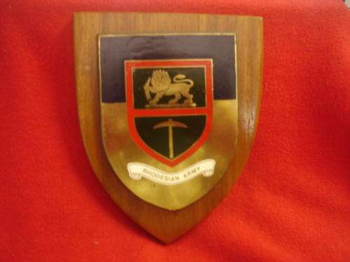 RHODESIAN ARMY PLAQUE.