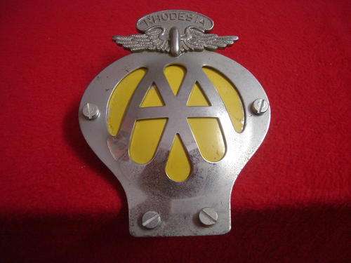 RHODESIA: AA CAR BADGE