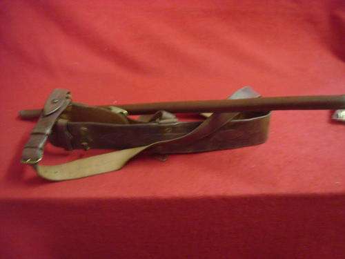 RHODESIA: BSAP SAM BROWNE AND LEATHER SWAGGER STICK