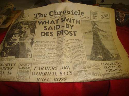 Rhodesia: Bulawayo Chronicle newspaper April 25 1977