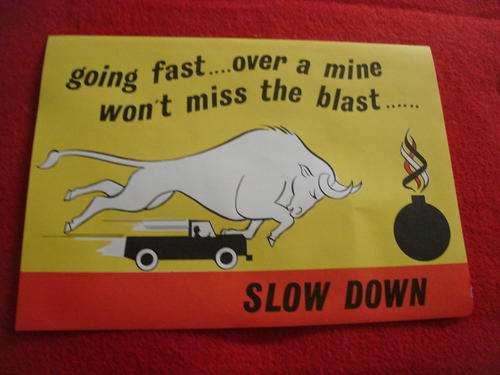 RHODESIA; LANDMINE VEHICLE STICKER (PERIOD)