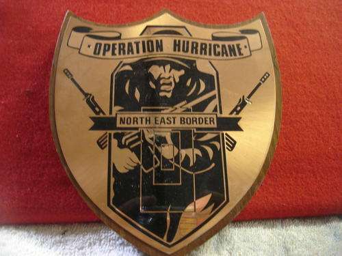 RHODESIA; OP HURRICANE PLAQUE