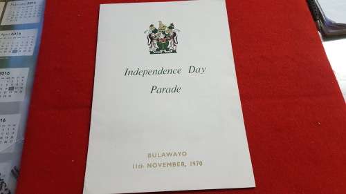 RHODESIA; INDEPENDENCE DAY PARADE PROGRAM 11TH NOV. 1970