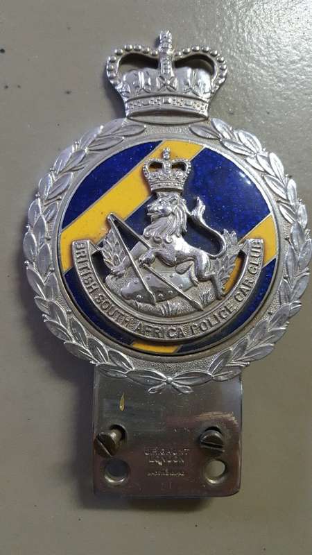 RHODESIA ; BSAP CAR CLUB BADGE