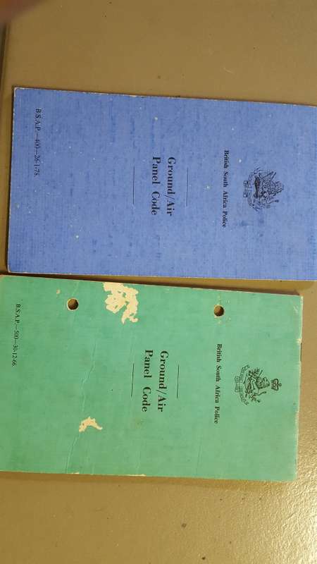 RHODESIA ; BSA POLICE GROUND/AIR PANEL CODES  2