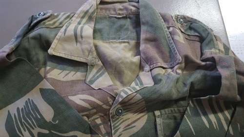 RHODESIA; CAMO SHORT LONG SLEEVES WITH NAME TAG  SIZE 43