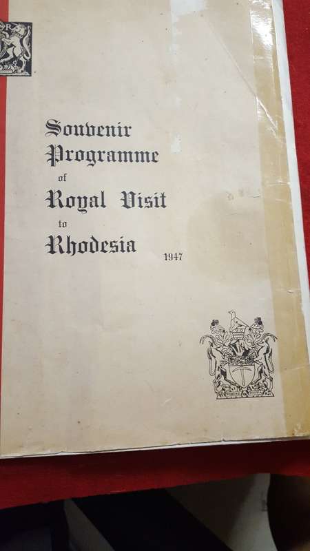 RHODESIA; SOUVENIR PROGRAM ROYAL VISIT TO RHODESIA 1947