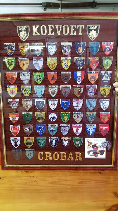 RHODESIA; SAP KOEVOET FANTASY BADGE DISPLAY 750MM X650 MM