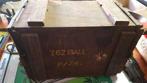 RHODESIA; BSAP PATU 7.62 AMMO BOX (EMPTY)