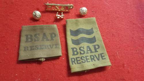 RHODESIA; BSAP RESERVE BADGES
