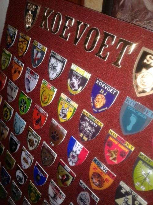RHODESIA; SAP KOEVOET FANTASY BADGE DISPLAY 750MM X650 MM