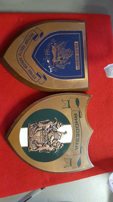 RHODESIA; BSAP RESERVE  AND RHODESIA PLAQUES.