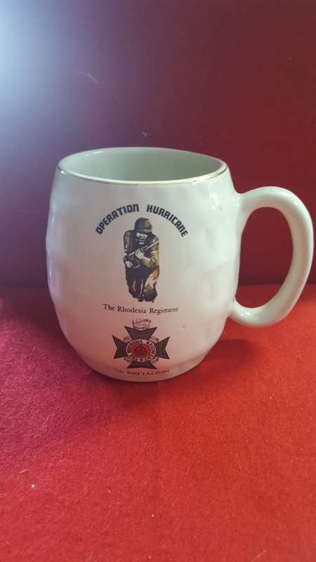 RHODESIA; RHODESIAN REGIMENT OP HURRICANE BEER MUG