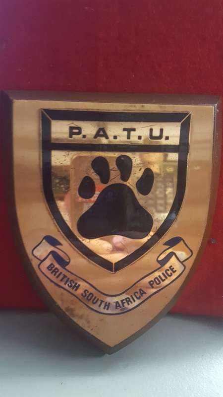 RHODESIA; BSAP PATU PLAQUE