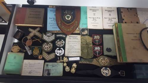 RHODESIA; RIC COLLECTION OF BADGES AND DOCS; reserved please do not bid
