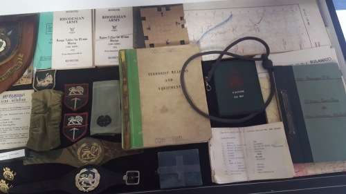 RHODESIA; RIC COLLECTION OF BADGES AND DOCS; reserved please do not bid