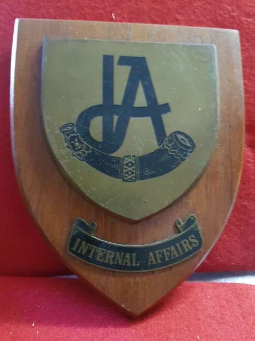 RHODESIA; INTERNAL AFFAIRS PLAQUE