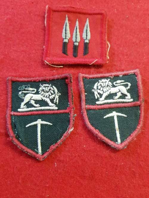 RHODESIA; rhodesian army shoulder flashes