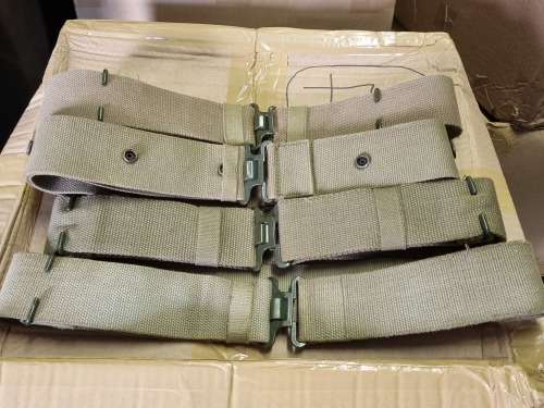 ARMY/POLICE BELTS.  ASSORTED FOUR IN GOOD CONDITION