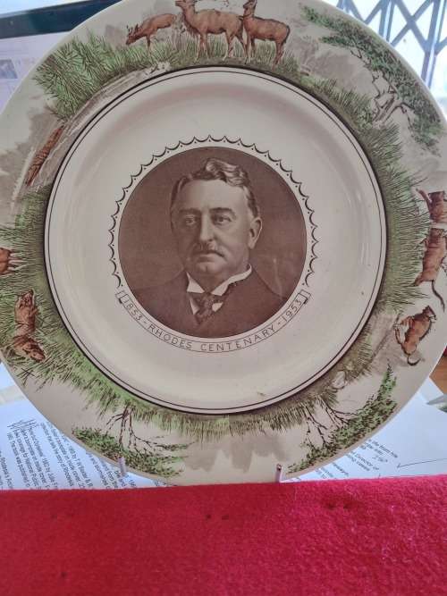 RHODESIA, 1953 RHODES COMMERATIVE PLATE ROYAL DALTON  d 6380  NO CHIPS VERY RARE