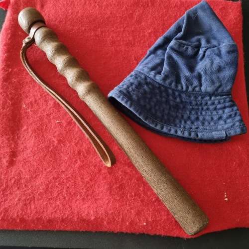 RHODESIA, BSAP RESERVE BATON, HAT SOFT BLUE, AND PR EPAULETTES( LATTER NOT SHOWN IN PHOTO)