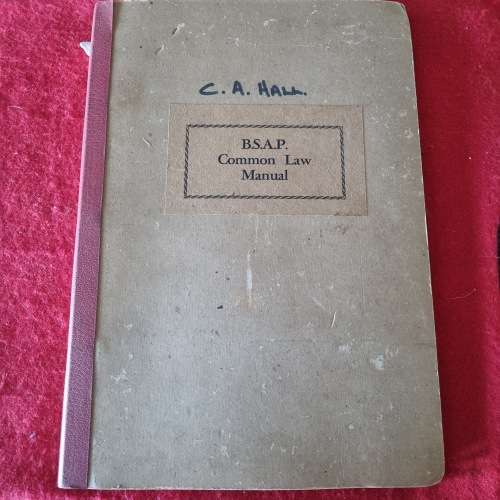 RHODESIA, BSAPOLICE COMMON LAW INSTRUCTIONS MANUAL