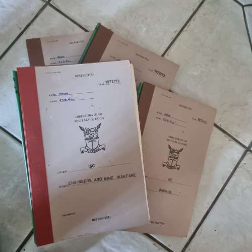 RHODESIA  RHODESIAN ARMY SCHOOL OF INFANTRY TRAINING MANUALS (6)
