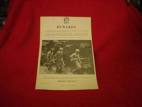 RHODESIAN - OFFICIAL REWARD POSTER - ORIGINAL