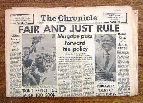RHODESIA: BULAWAYO CHRONICLE "FAIR AND JUST RULE"