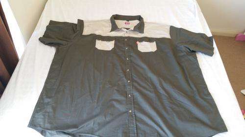 8XL Jonsson two tone short sleeve shirt big size FREE SHIPPING IN SA