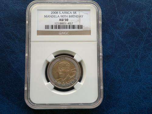 ***** 2008 Mandela AU50!!!!! NGC***** VERY RARE!!!!!!!*****