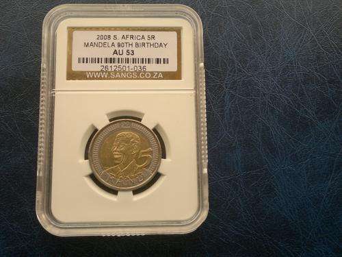 RARE MANDELA 2008 AU53 (SANGS) VERY RARE!!!