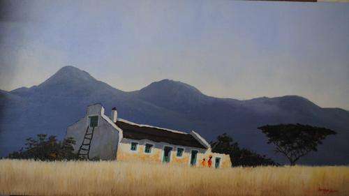 KERRIE SMITH ORIGINAL PAINTING 'Struisbaai' !!!!WORTH R2000!!!! (90 x 49cm)