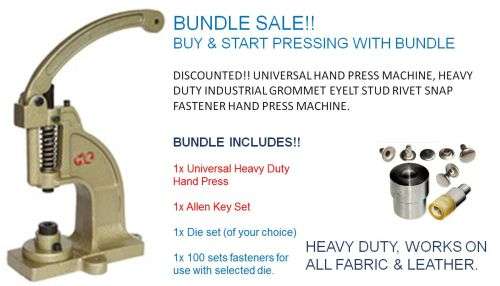 ** LOCAL STOCK** DISCOUNTED!! HEAVY DUTY INDUSTRIAL GROMMET EYELT STUD RIVET FASTENER HAND PRESS MAC
