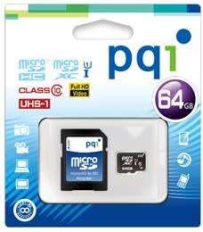 **MASSIVE 64GB!!** Class 10!!! PQI MicroSD w/adapter Card (5 up for grabz!)