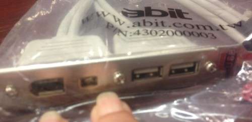 USB/FIREWIRE bracket that has 2 X USB ports and 2 X FireWire ports