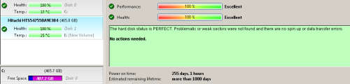 HITACHI 500GB 2.5" HARD DISK DRIVE -TEST RESULTS 100%