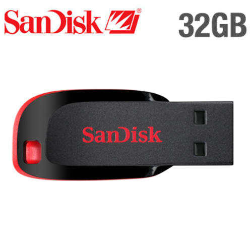 SANDISK CRUZER BLADE 32GB FLASH DRIVE (MEMORY STICK)