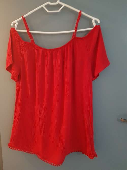 Off The Shoulder Red Top