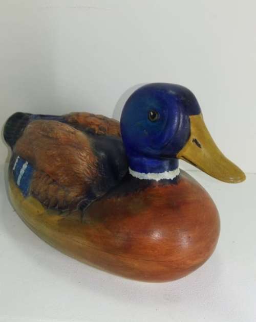 Vintage Blue Headed Mallard Duck