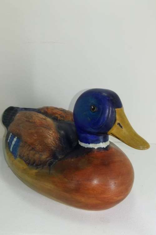 Vintage Blue Headed Mallard Duck