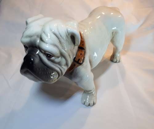 Large Ceramic Bulldog Figurine