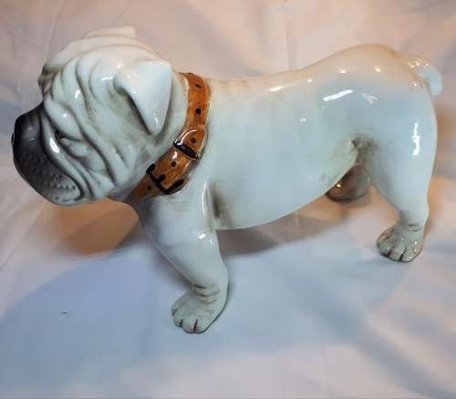 Large Ceramic Bulldog Figurine