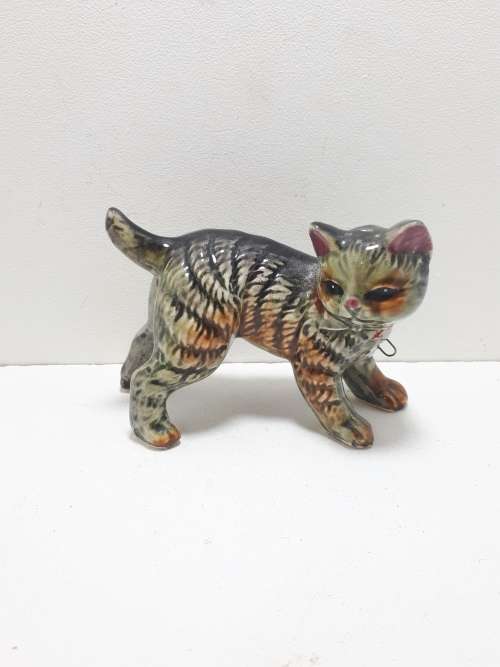 Vintage Porcelain Camille Naudot Cat Figurine