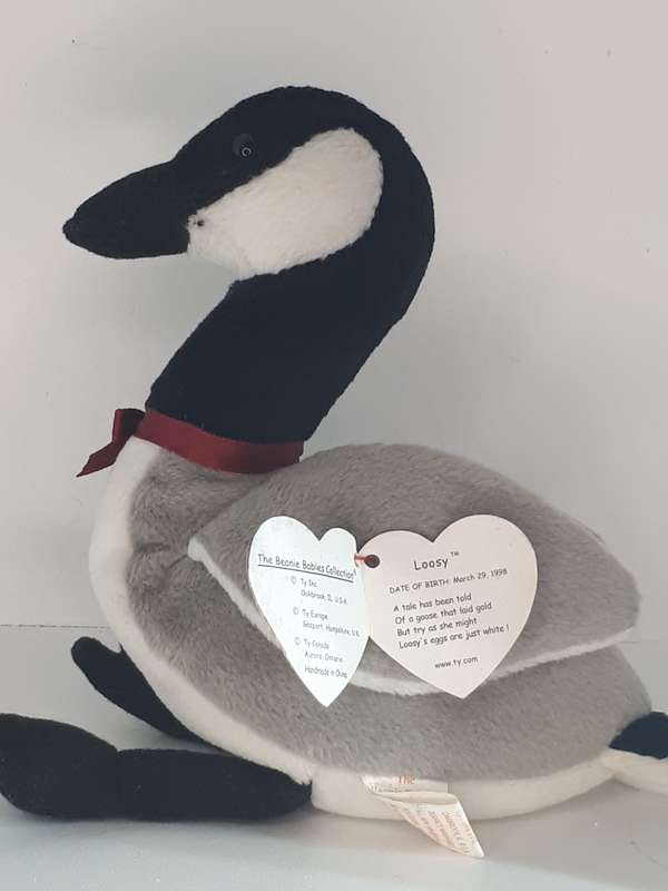 TY Beanie Baby Loosy The Goose 1998 Retired With Errors